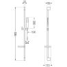 Mexen DS72 csúsztatható zuhanykészlet, fekete - 785724583-70