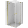 Mexen Mist-H L Duo cabină de duș cu uși 70 x 70 cm, transparent, auriu - 8A5L-070L-070P-50-00