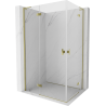 Mexen Mist-H L Duo cabină de duș cu deschidere 80 x 70 cm, transparent, auriu - 8A5L-080L-070P-50-00