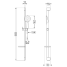 Mexen DS67 set de duș glisant, negru - 785674583-70