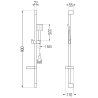 Mexen DS45 sínes zuhany szett, Fekete - 785454583-70