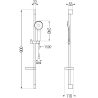 Mexen DS40 set de duș, Neagră - 785404583-70