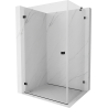 Mexen Lunar-B cabină de duș cu ușă batantă stângă 90 x 80 cm, transparent, negru - 832-090-080-70-00-L