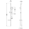 Mexen DS05 set de duș culisant, negru - 785054583-70