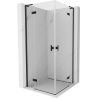 Mexen Mist-H L Duo cabină de duș pivotantă 80 x 80 cm, transparentă, neagră - 8A5L-080L-080P-70-00