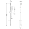 Mexen DS17 set de duș culisant, crom - 785174583-00
