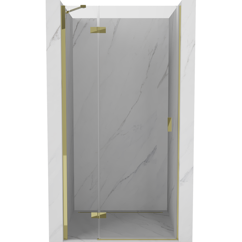 Mexen Mist-H uși de duș batante stânga 120 cm, transparent, auriu - 8A5-120-000-50-00-L
