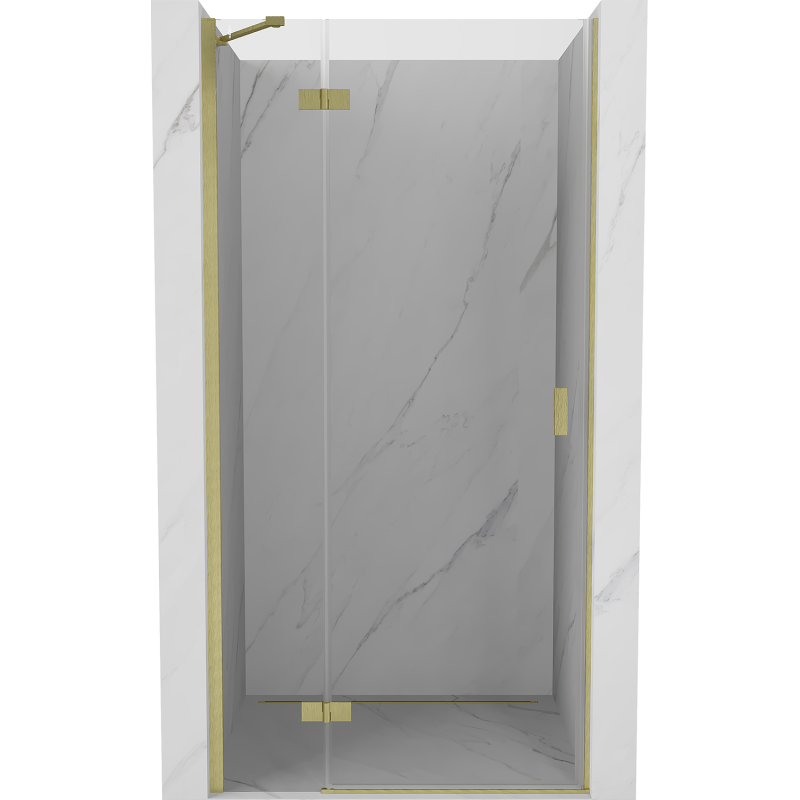 Mexen Mist-H uși de duș batante stânga 85 cm, transparent, auriu periat - 8A5-085-000-55-00-L