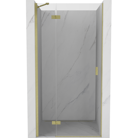 Mexen Mist-H uși de duș batante stânga 85 cm, transparent, auriu periat - 8A5-085-000-55-00-L