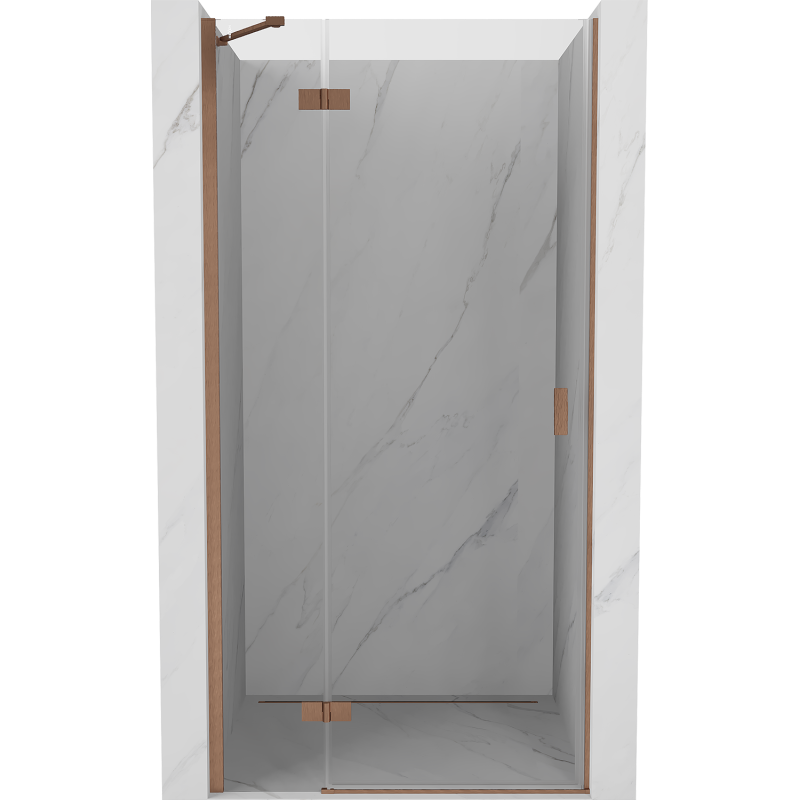 Mexen Mist-H ușă de duș pivotantă stânga 85 cm, transparent, cupru periat - 8A5-085-000-65-00-L