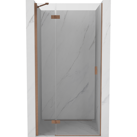 Mexen Mist-H ușă de duș pivotantă stânga 85 cm, transparent, cupru periat - 8A5-085-000-65-00-L