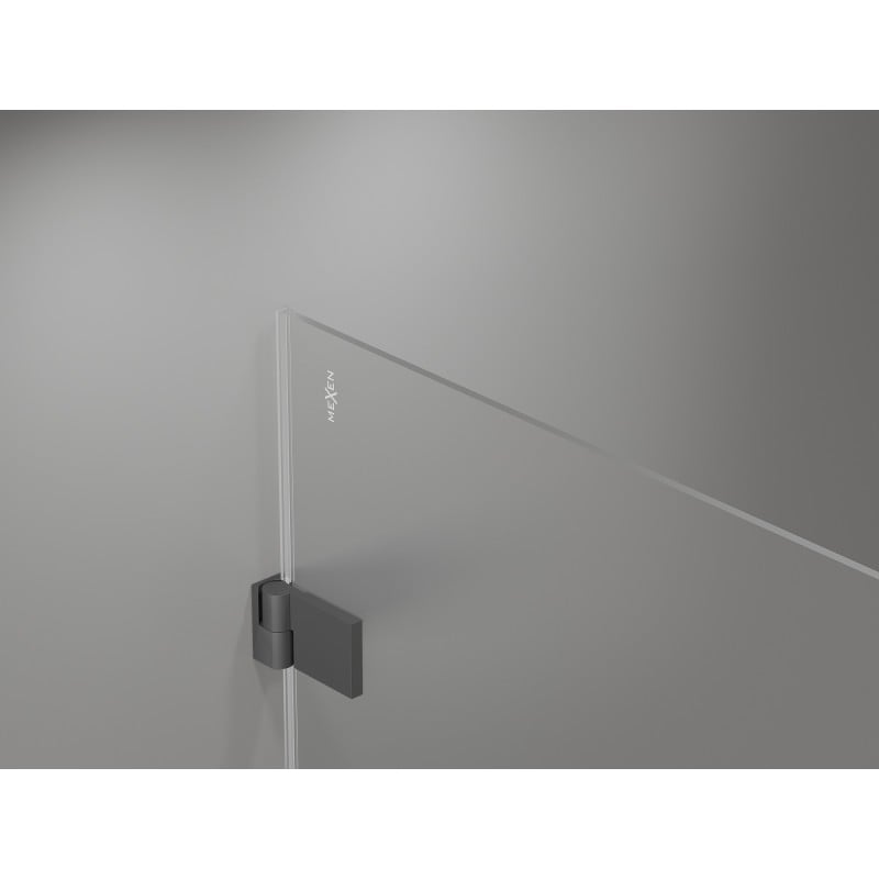 Mexen Lunar-B cabina de duș cu ușă pivotantă stângă 85 x 70 cm, transparentă, gun metal - 832-085-070-95-00-L