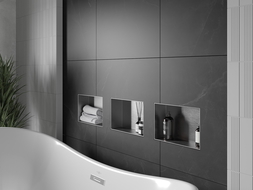 Mexen X-Wall-NR raft încastrat fără guler de mascare 30 x 20 cm, inox - 1911302010
