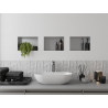 Mexen X-Wall-NR raft încastrat fără flanșă 30 x 20 cm, inox - 1911302010