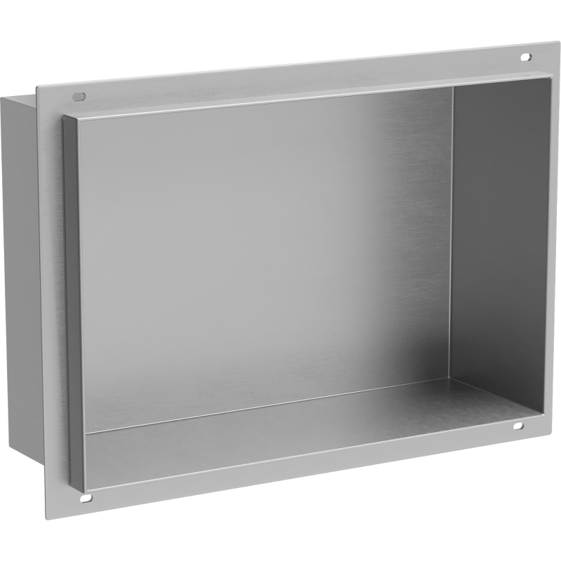 Mexen X-Wall-NR süllyesztett polc perem nélkül 30 x 20 cm, inox - 1911302010