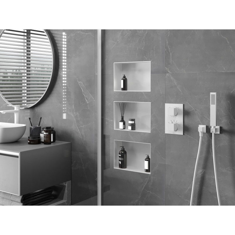 Mexen X-Wall-NR raft încastrat fără flanșă 30 x 20 cm, alb - 1921302010