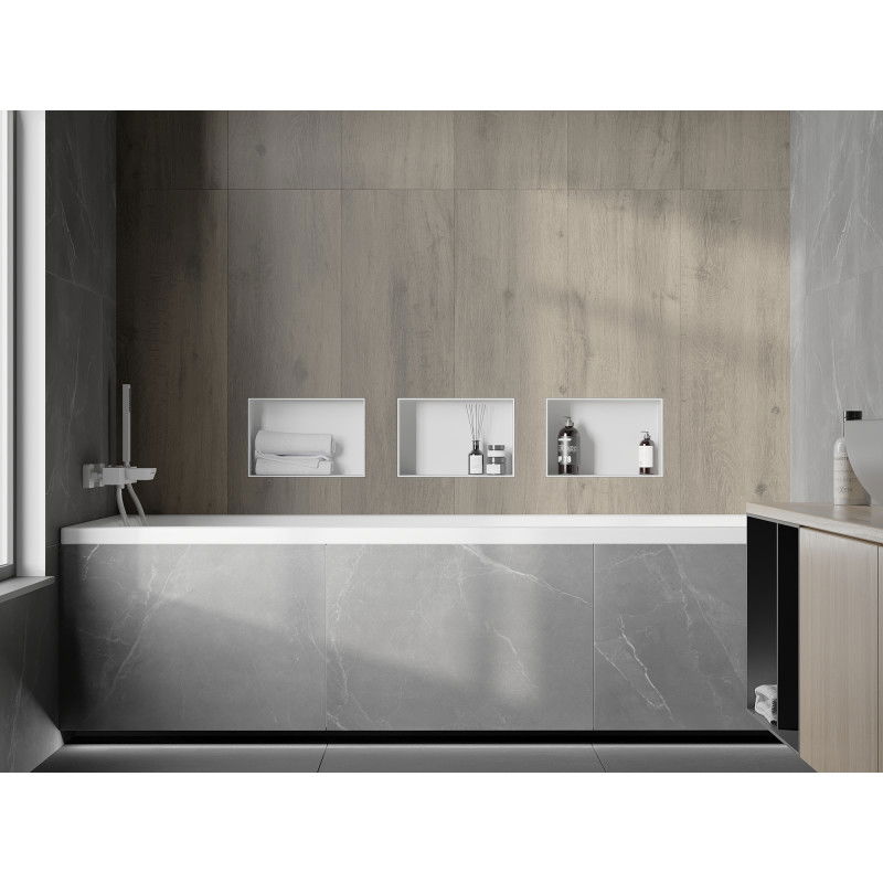 Mexen X-Wall-NR raft încastrat fără flanșă 30 x 20 cm, alb - 1921302010