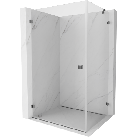 Mexen Lunar-B cabină de duș cu ușă pivotantă stânga 95 x 90 cm, transparent, gun metal - 832-095-090-95-00-L