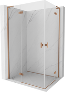 Mexen Mist-H L Duo cabină de duș pivotantă 85 x 70 cm, transparent, cupru periat - 8A5L-085L-070P-65-00
