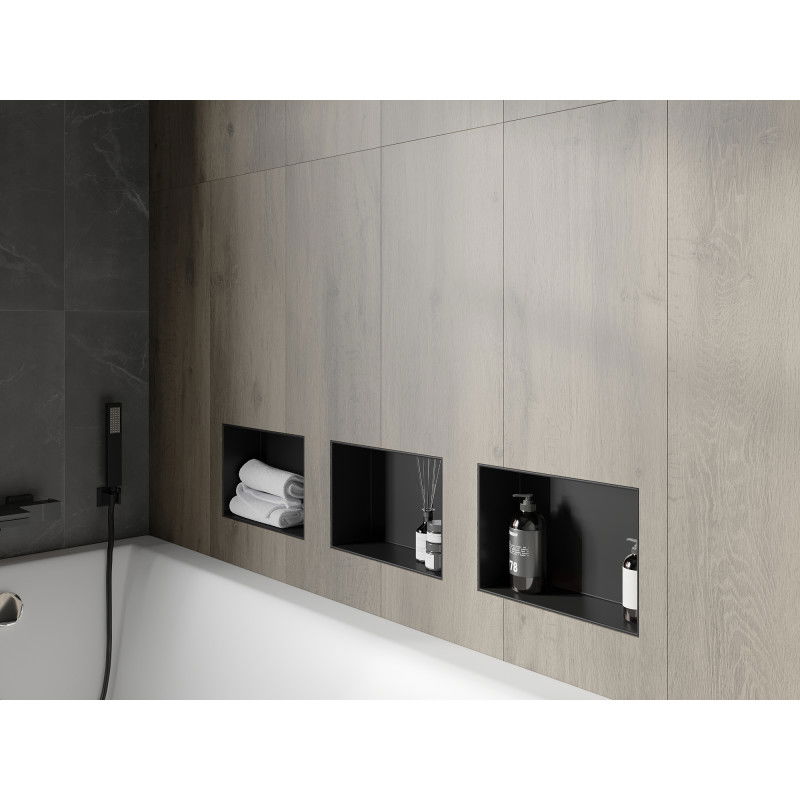 Mexen X-Wall-NR raft încastrat fără ramă 30 x 20 cm, negru - 1971302010