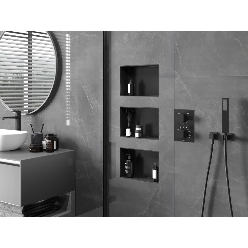 Mexen X-Wall-NR raft încastrat fără ramă 30 x 20 cm, negru - 1971302010