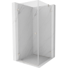 Mexen Lunar-B cabină de duș cu ușă batantă stânga 70 x 70 cm, transparent, nichel periat - 832-070-070-97-00-L