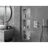 Mexen X-Wall-NR fali fali párkány perem nélkül 30 x 30 cm, inox - 1911303010