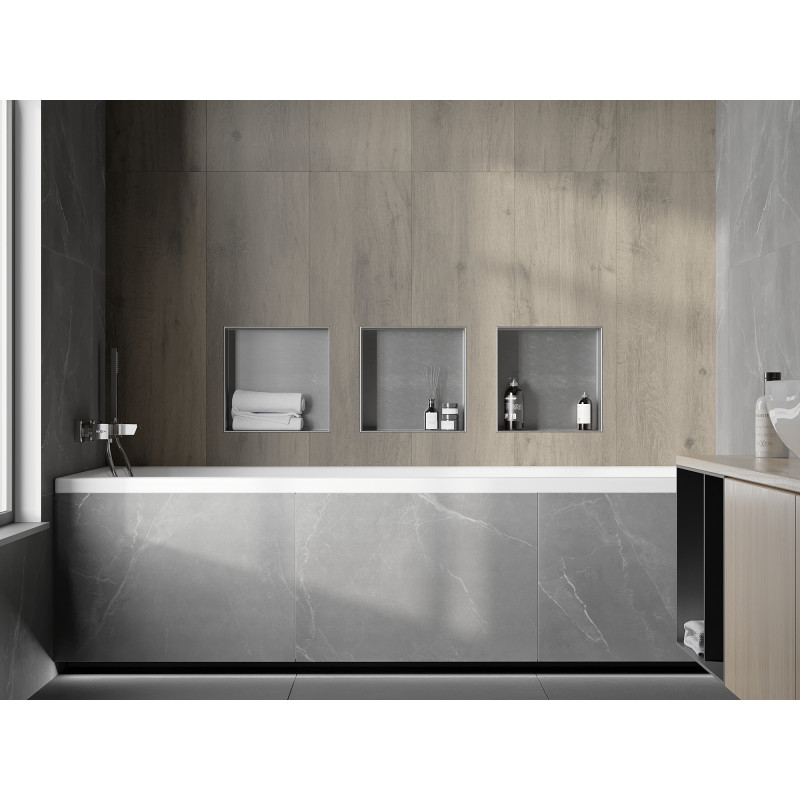 Mexen X-Wall-NR perem nélküli fülkepolc 30 x 30 cm, inox - 1911303010
