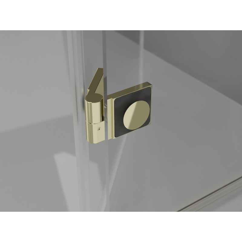 Mexen Mist-H L Duo cabină de duș batantă stânga 110 x 85 cm, transparent, auriu - 8A5L-110L-085P-50-00