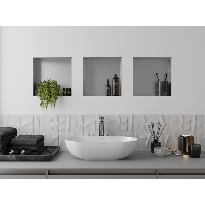 Mexen X-Wall-NR fülke nélküli polc 30 x 30 cm, inox - 1911303010