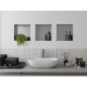Mexen X-Wall-NR fali fali párkány perem nélkül 30 x 30 cm, inox - 1911303010