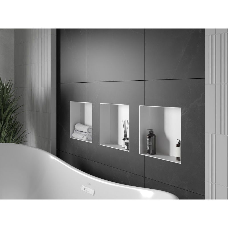 Mexen X-Wall-NR raft de perete fără margine 30 x 30 cm, alb - 1921303010