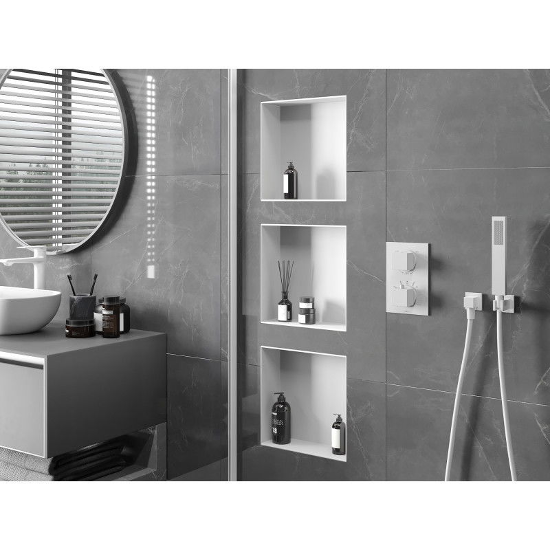 Mexen X-Wall-NR raft de perete fără margine 30 x 30 cm, alb - 1921303010