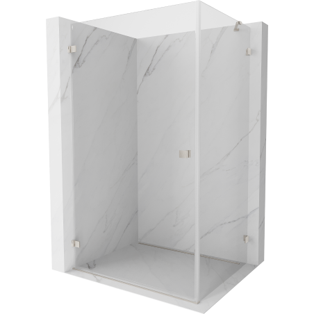 Mexen Lunar-B nyitható zuhanykabin bal oldali 100 x 90 cm, átlátszó, kefélt nikkel - 832-100-090-97-00-L