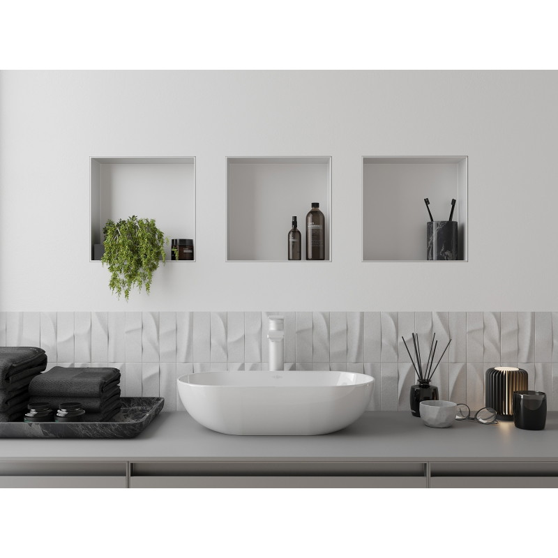 Mexen X-Wall-NR raft de nișă fără flanșă 30 x 30 cm, alb - 1921303010