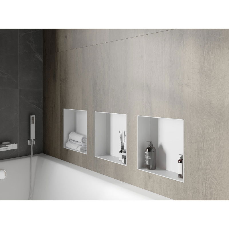 Mexen X-Wall-NR raft de perete fără margine 30 x 30 cm, alb - 1921303010