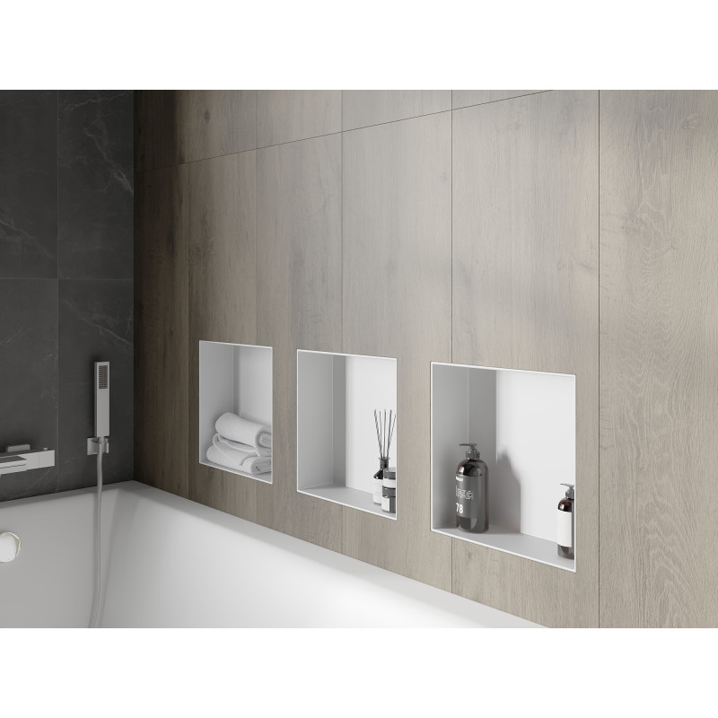 Mexen X-Wall-NR raft nișă fără flanșă 30 x 30 cm, alb - 1921303010