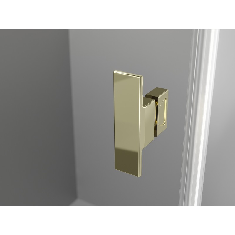 Mexen Mist-H L Duo cabină de duș batantă dreaptă 80 x 95 cm, transparent, auriu - 8A5L-080L-095P-50-00