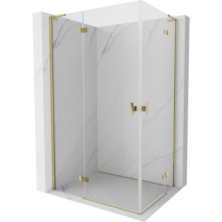 Mexen Mist-H L Duo zuhanykabinajtó 85 x 95 cm, átlátszó, arany - 8A5L-085L-095P-50-00