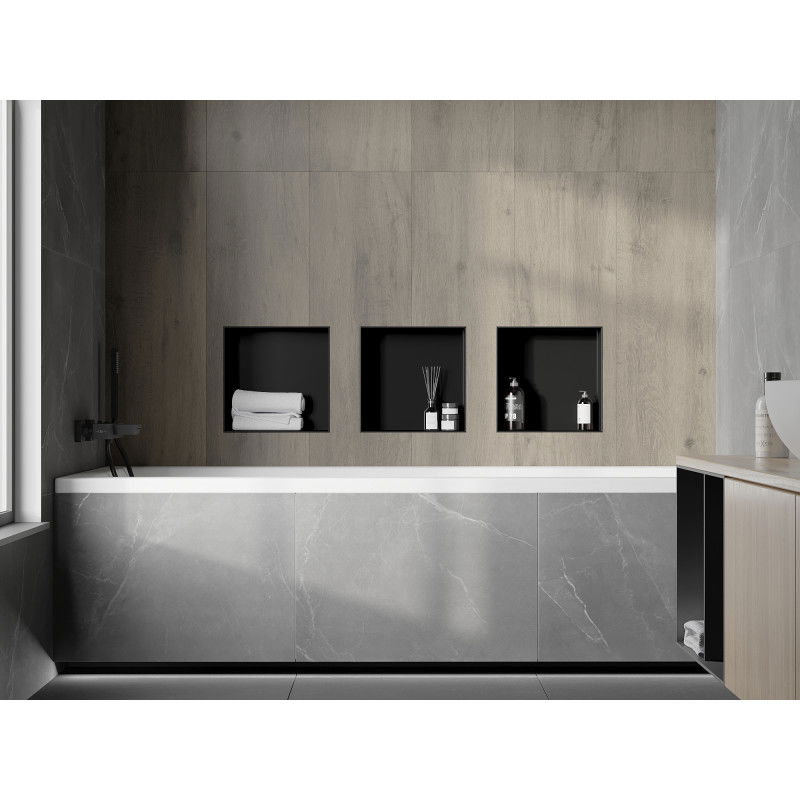 Mexen X-Wall-NR raft încastrat fără flanșă 30 x 30 cm, negru - 1971303010