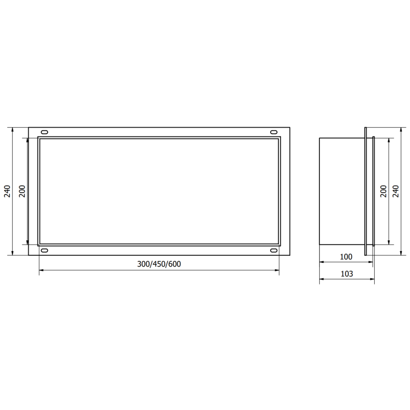 Mexen X-Wall-NR belső polc perem nélkül 30 x 20 cm, arany kefélt - 1951302010
