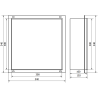 Mexen X-Wall-NR perem nélküli falba süllyesztett polc 30 x 30 cm, inox - 1911303010
