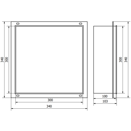 Mexen X-Wall-NR raft încastrat fără guler de mascare 30 x 30 cm, Aurie - 1951303010