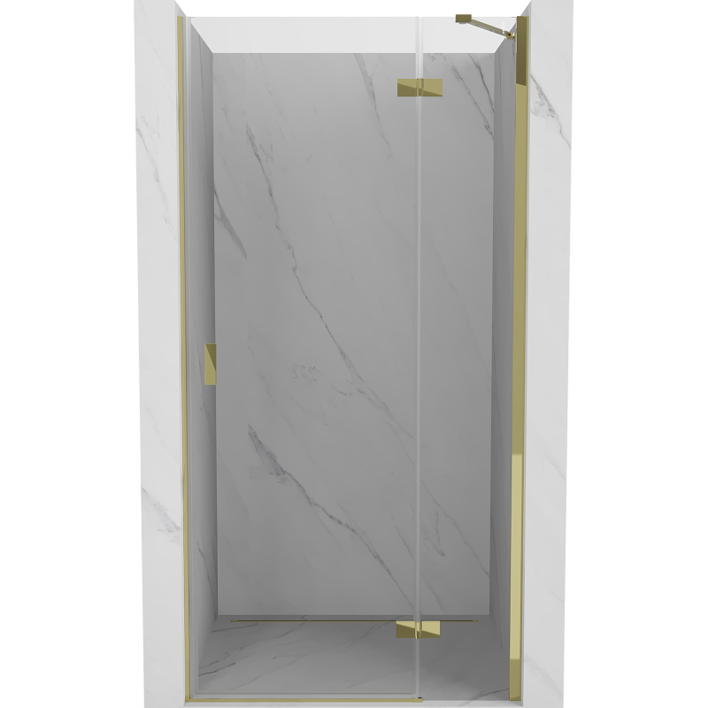 Uși de duș batante Mexen Mist-H dreapta 115 cm, transparent, aurii - 8A5-115-000-50-00-P