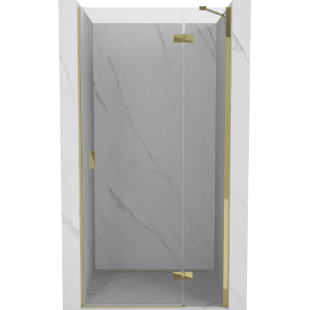 Uși de duș batante Mexen Mist-H dreapta 115 cm, transparent, aurii - 8A5-115-000-50-00-P