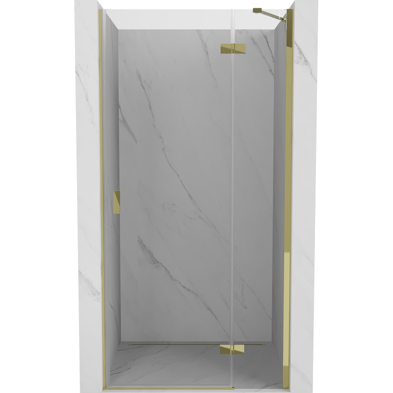 Mexen Mist-H jobbra nyíló zuhanyajtó 120 cm, átlátszó, arany - 8A5-120-000-50-00-P