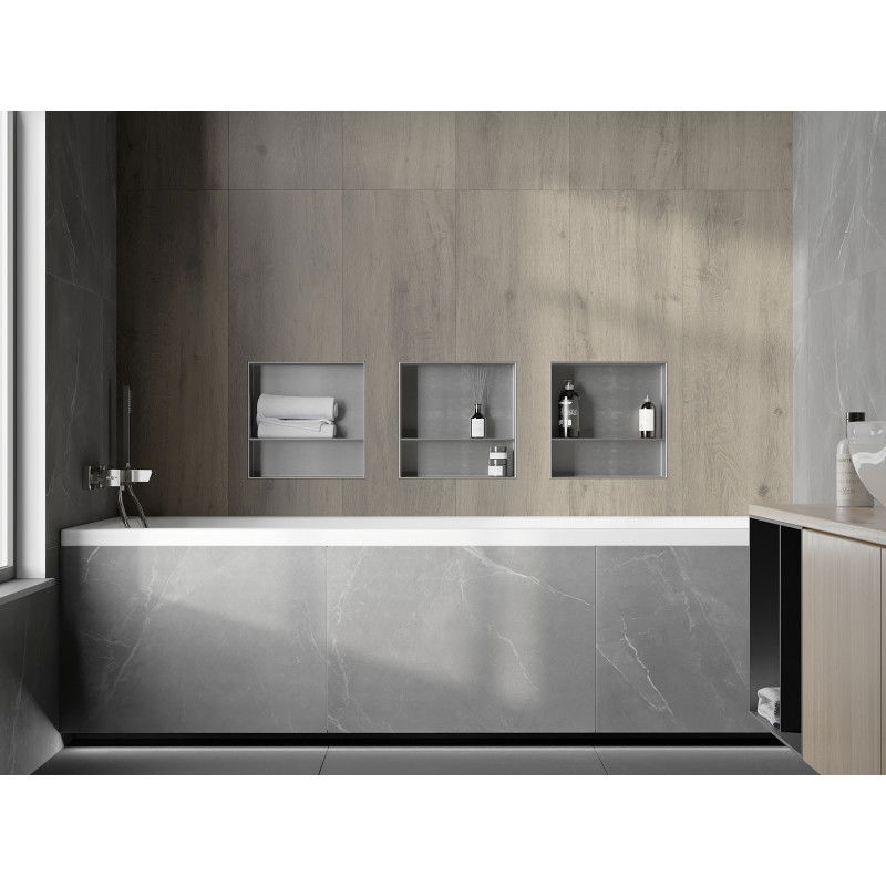 Mexen X-Wall-NR raft încastrat fără bordură cu raft 30 x 30 cm, inox - 1911303010S