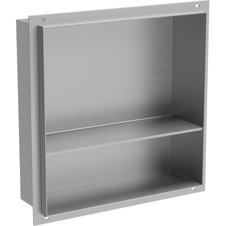 Mexen X-Wall-NR fülke nélküli polc perem nélkül 30 x 30 cm, inox - 1911303010S