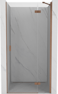 Mexen Mist-H ușă de duș batantă dreaptă 70 cm, transparent, cupru periat - 8A5-070-000-65-00-P