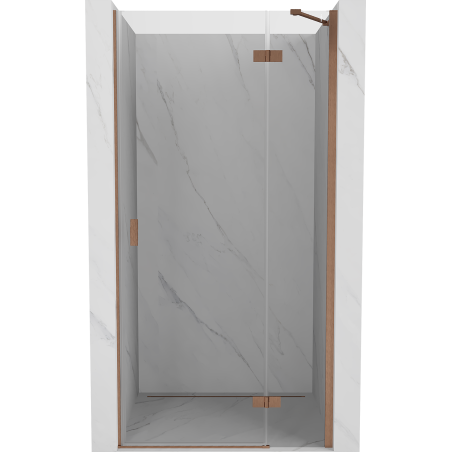 Mexen Mist-H ușă de duș batantă dreaptă 80 cm, transparentă, cupru periat - 8A5-080-000-65-00-P